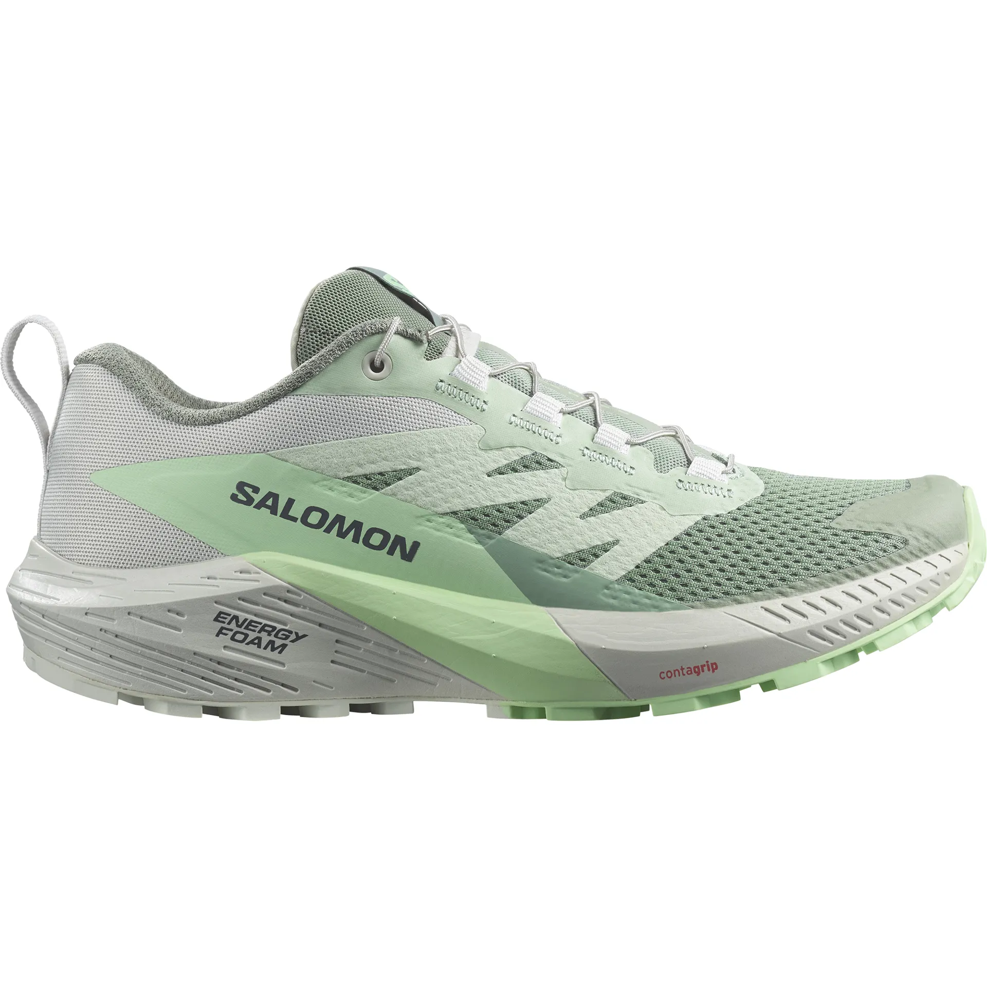 Salomon Womens Sense Ride 5 Lily Pad/Metal/Green Ash